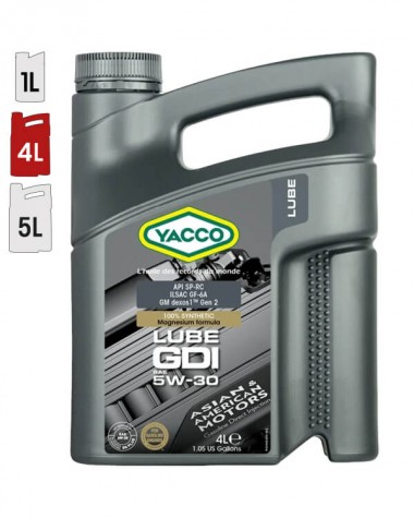 Huile Moteur YACCO LUBE GDI 5W30 4L