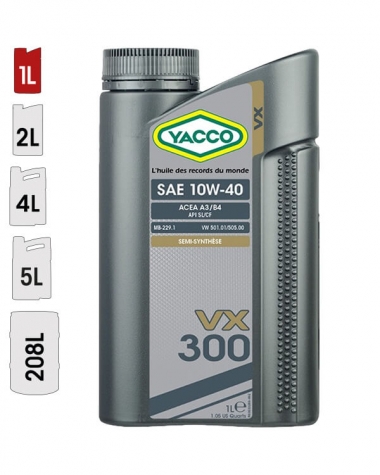 Huile Moteur YACCO VX 300 10W40 1L