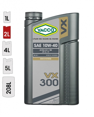 Huile Moteur YACCO VX 300 10W40 2L