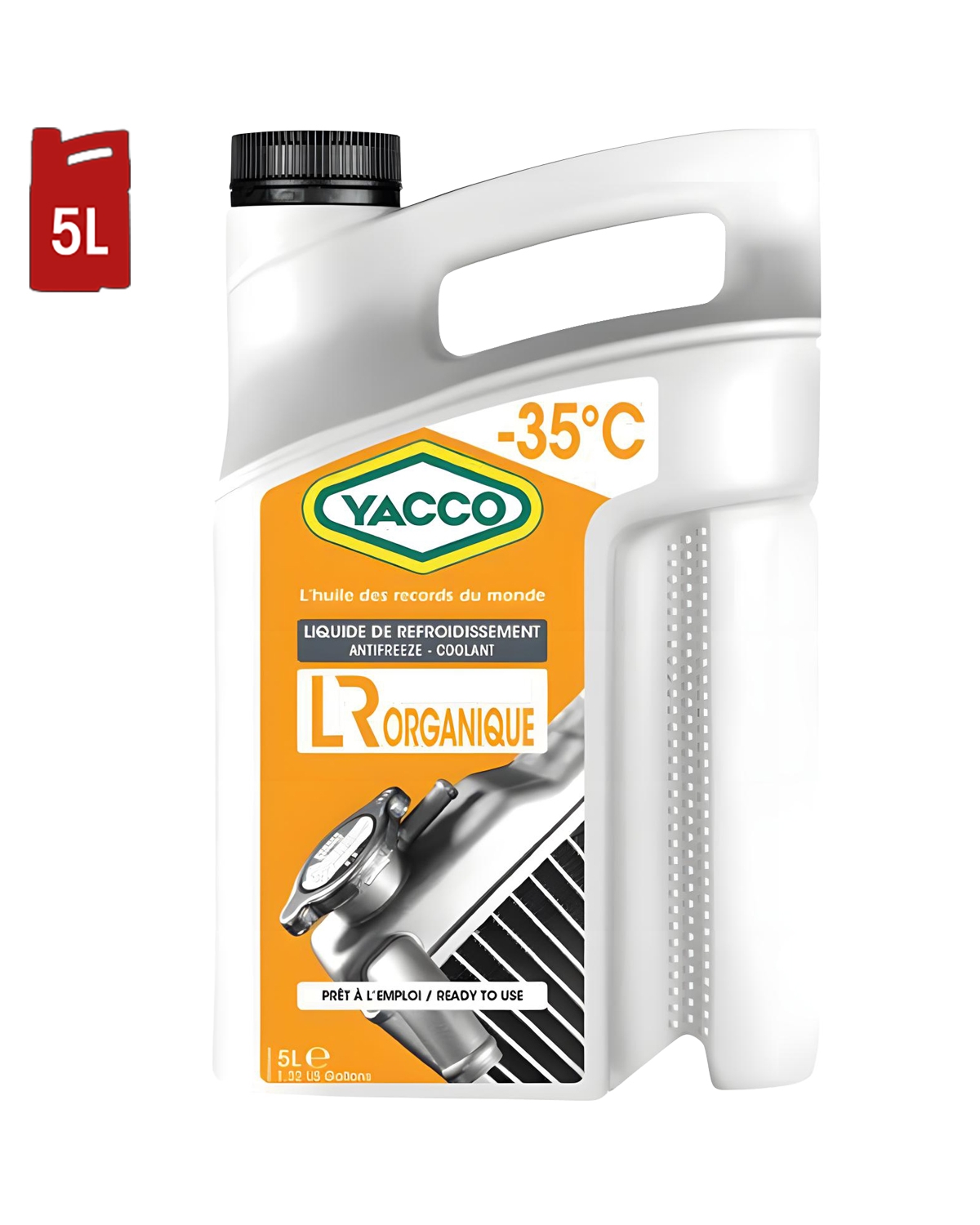 Liquide Refroidissement YACCO LR ORGANIQUE -35° G12+ 5L